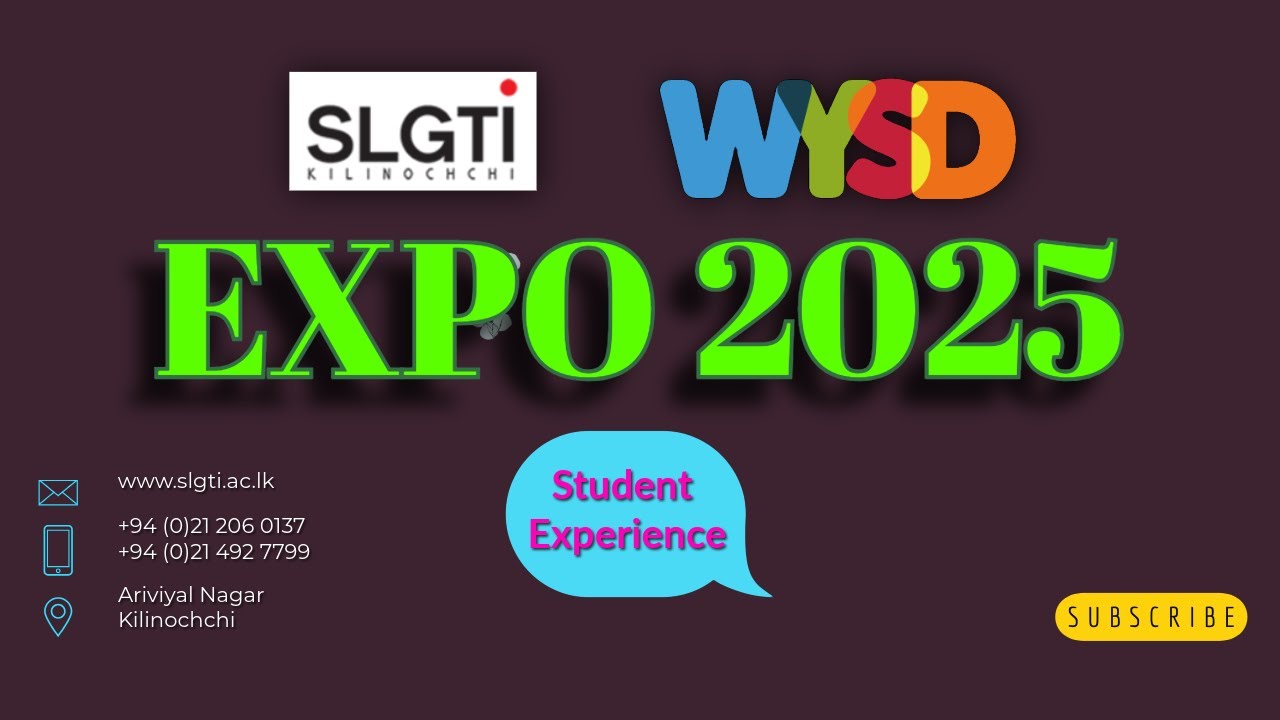 SLGTI Student Experience | Jathursana | Expo 2025 | Kilinochchi |Sri Lanka German Training Institute