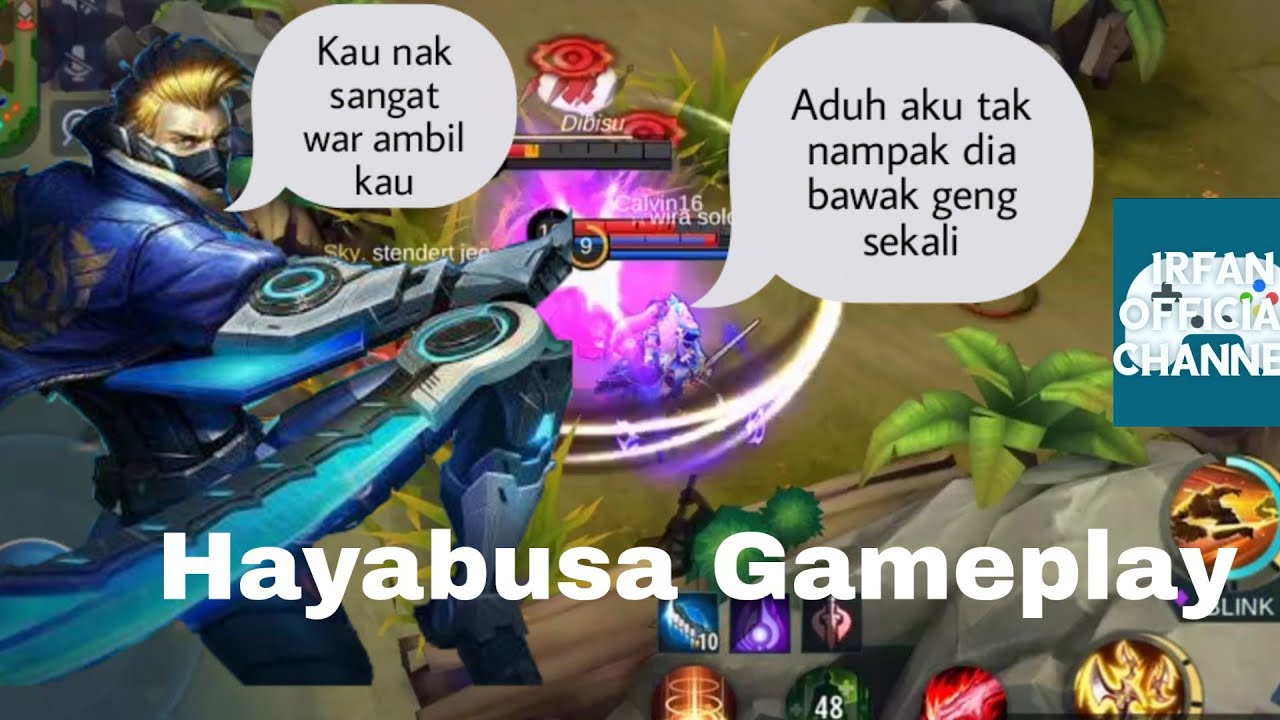 Mobile Legend Irfan Gameplay Hayabusa (Assassin) Auto semua rusuh