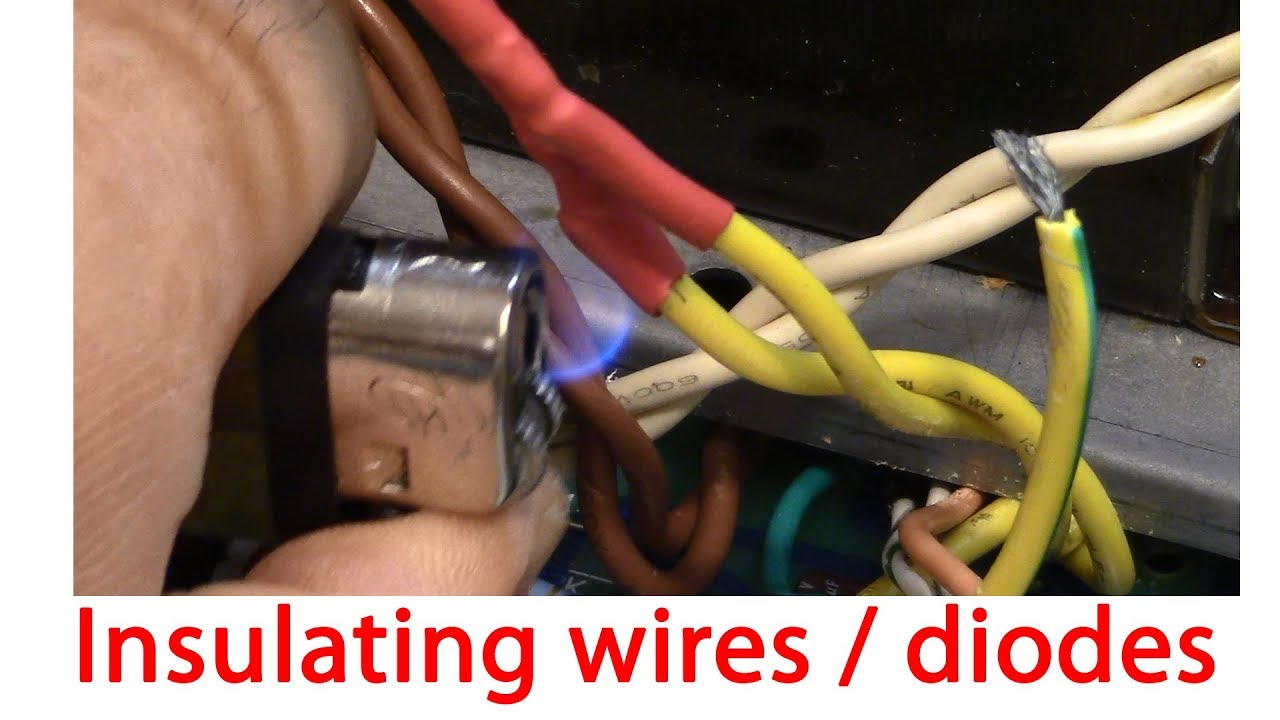 How to repair tube amp YAQIN MC-10L EL34 PP 7, bridge diode insulation w heat shrinkable tube