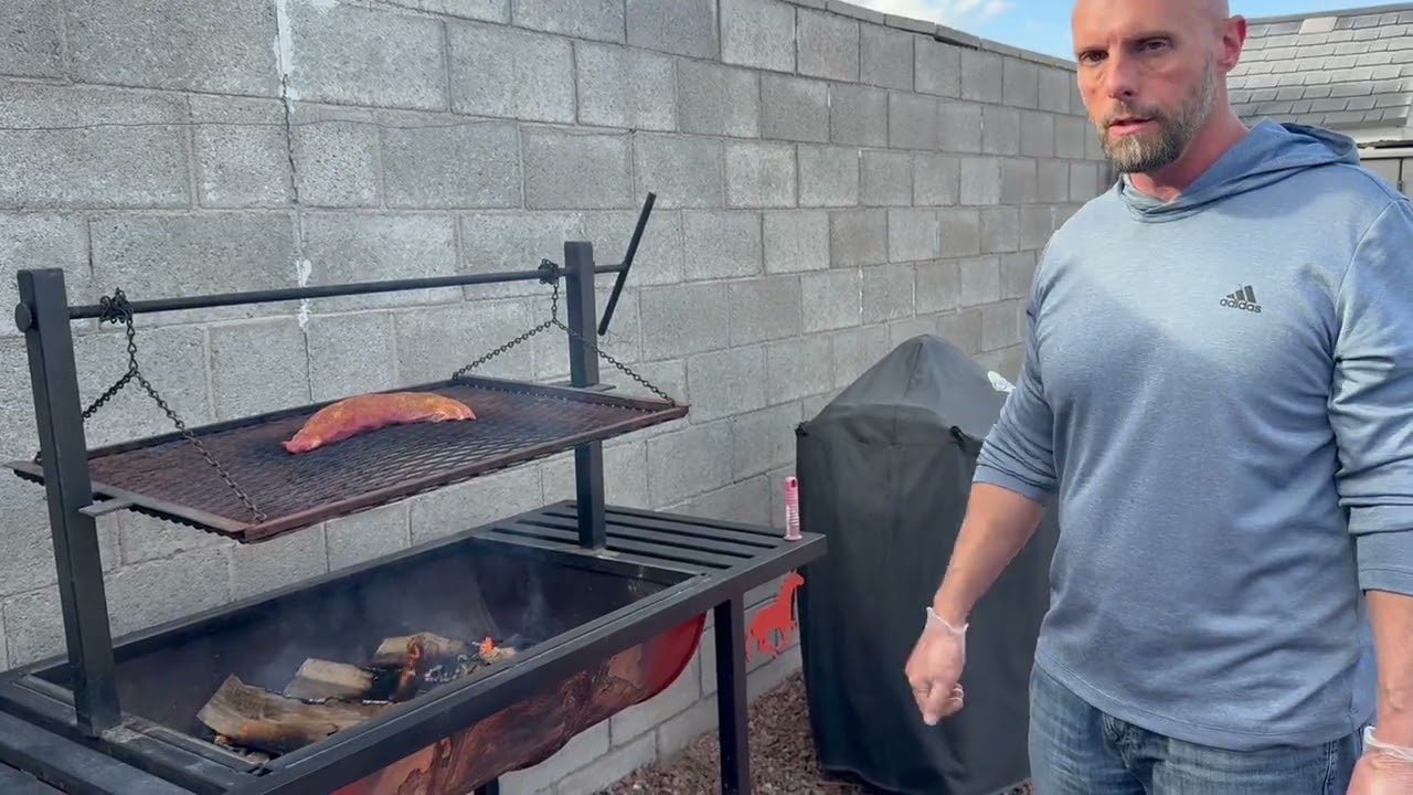 Grilled tri tip on a Santa Maria Grill #bbq #grill #tritip #livefirecooking #grilling