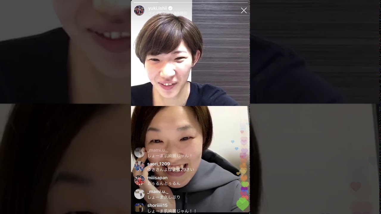 石井優希・井上愛里沙　5/8誕生日　インスタライブ
