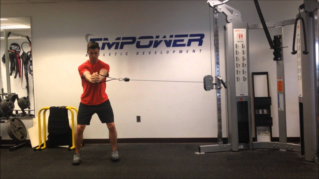 STANDING CABLE CORE PRESS HOLD