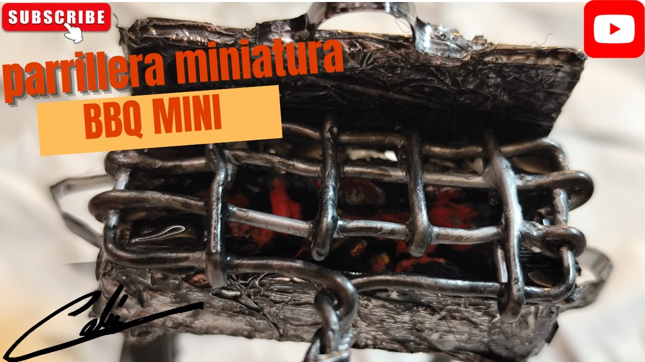 COMO HACER UNA PARRILLA MINIATURA facil asador BARBECUE BBQ OR GRILL paso a paso