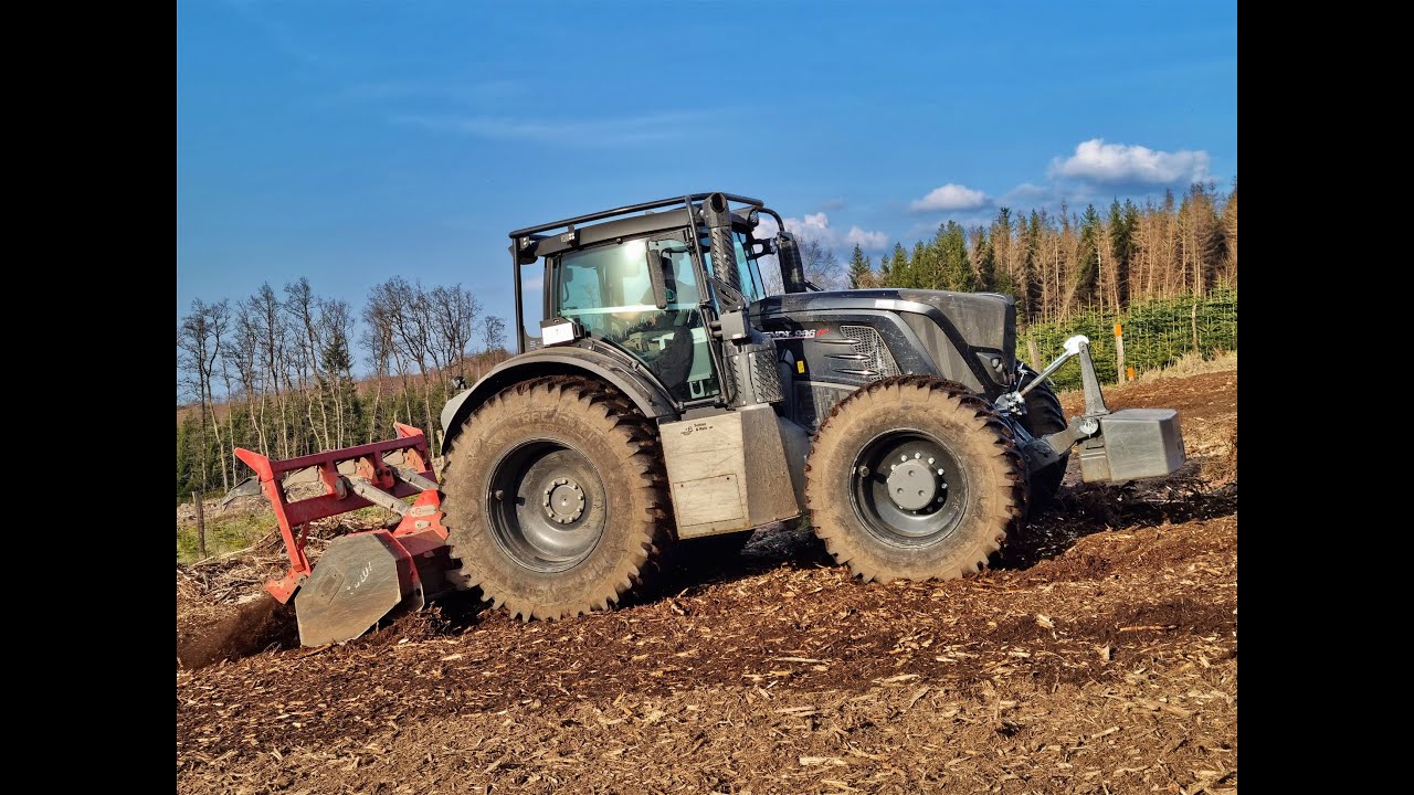 🌲*Black* Fendt 936 Vario Forst & AHWI M700 Forestry mulching • HeavyEquipment • Schmelzer • #4🌲