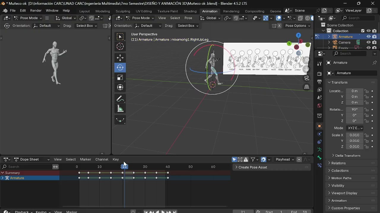 Explicación ciclo de caminado personaje 3D_Cristian Rodríguez