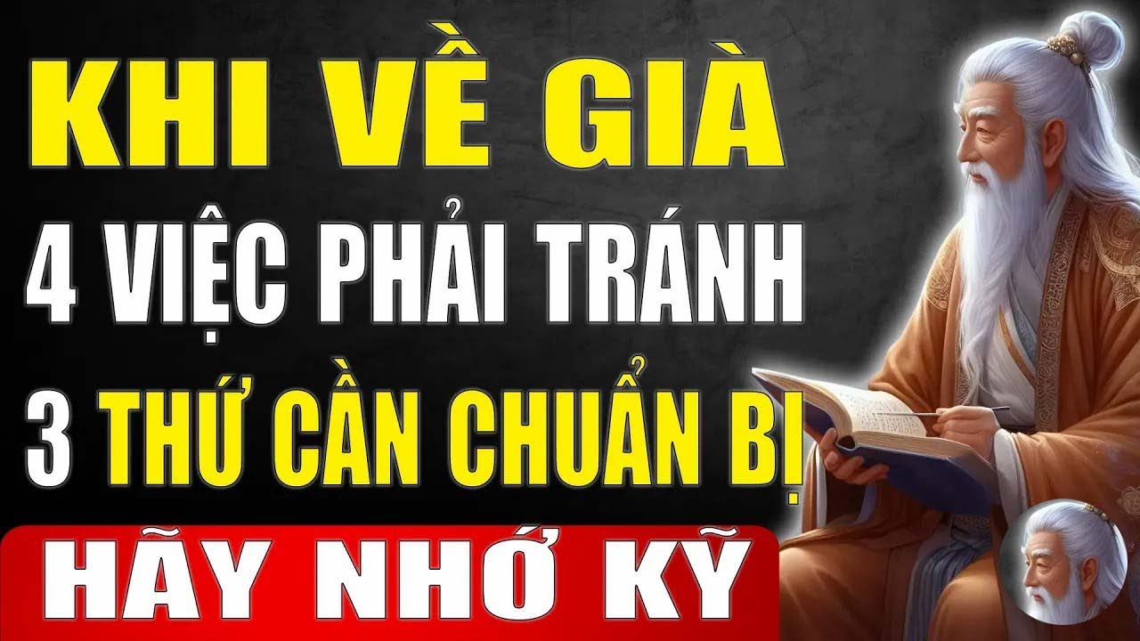 Cổ Nhân Dạy   Khi Về Già Có 4 Việc Phải Tránh, 3 Thứ Cần Chuẩn Bị