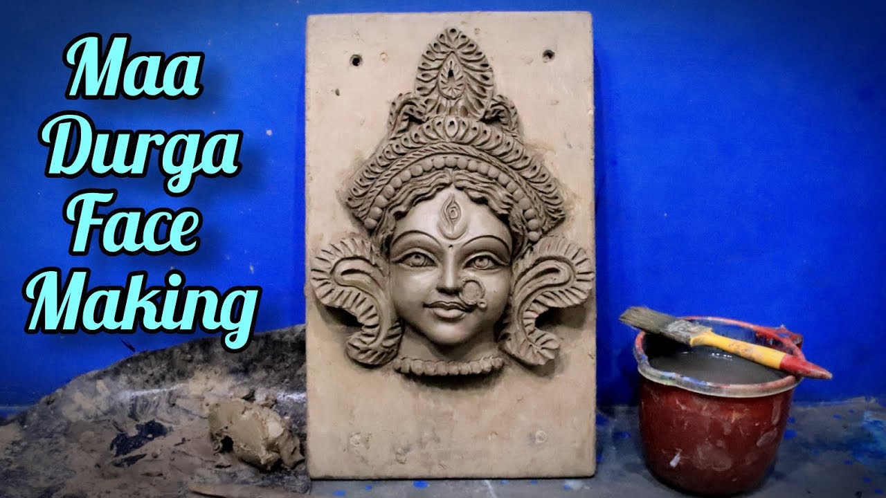 How to make durga idol face with clay | durga murti making | maa serawali face banane ka tarika