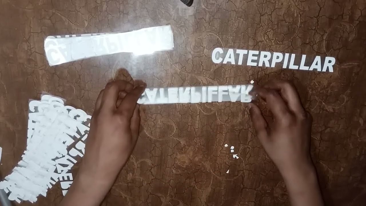 Plotter Cutting Production Peel Off Caterpillar White