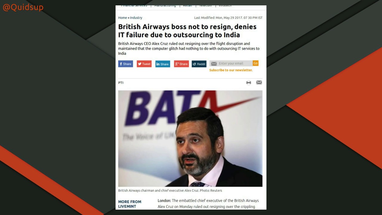 British Airways Massive IT Failure