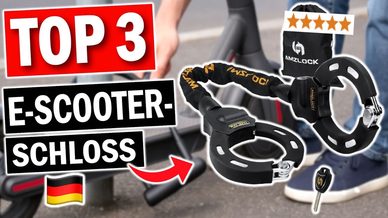E-SCOOTER SCHLOSS kaufen: Top 3 E-Scooter Schlösser 2026 im Vergleich!