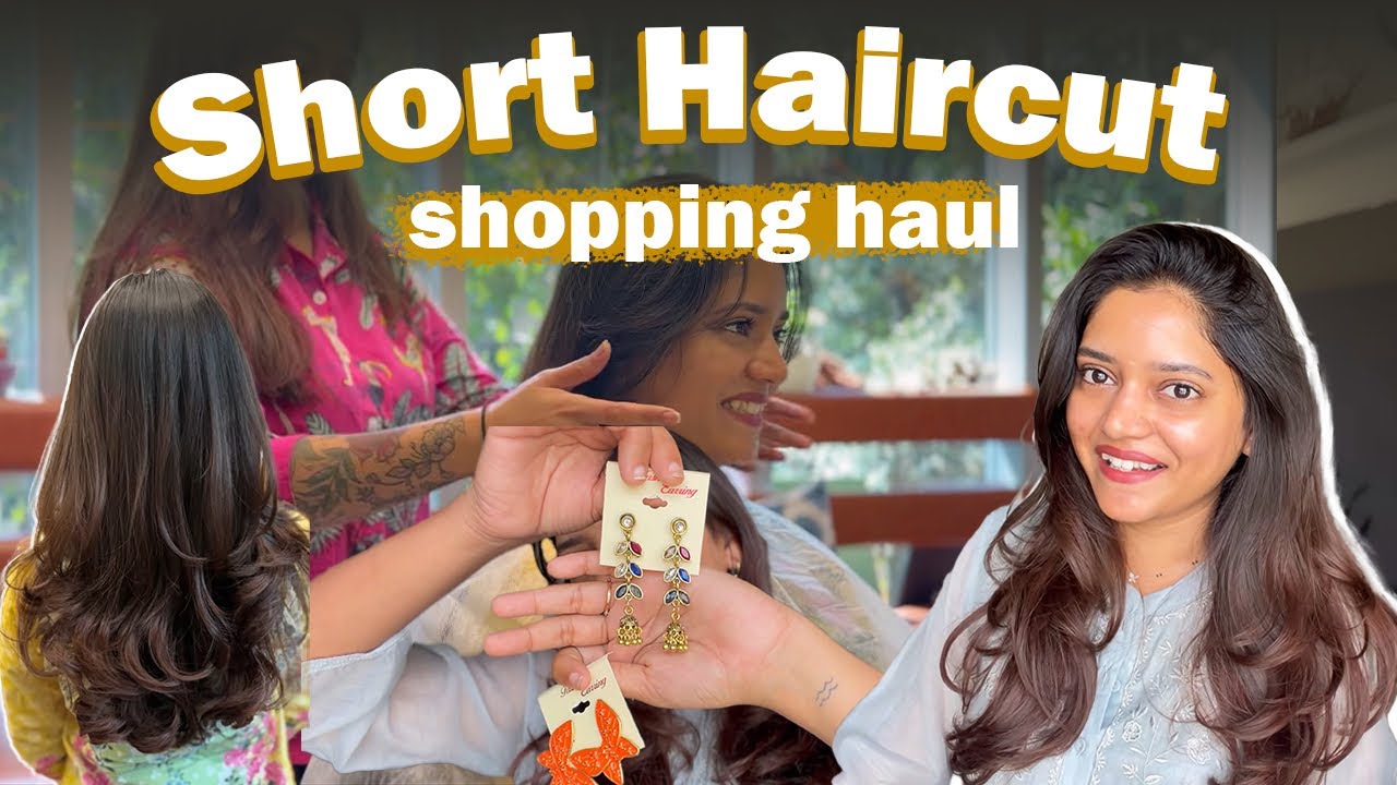 Jhumka Shopping 🛍️ | Summer Haircut 💇‍♀️ | gone short 😍￼