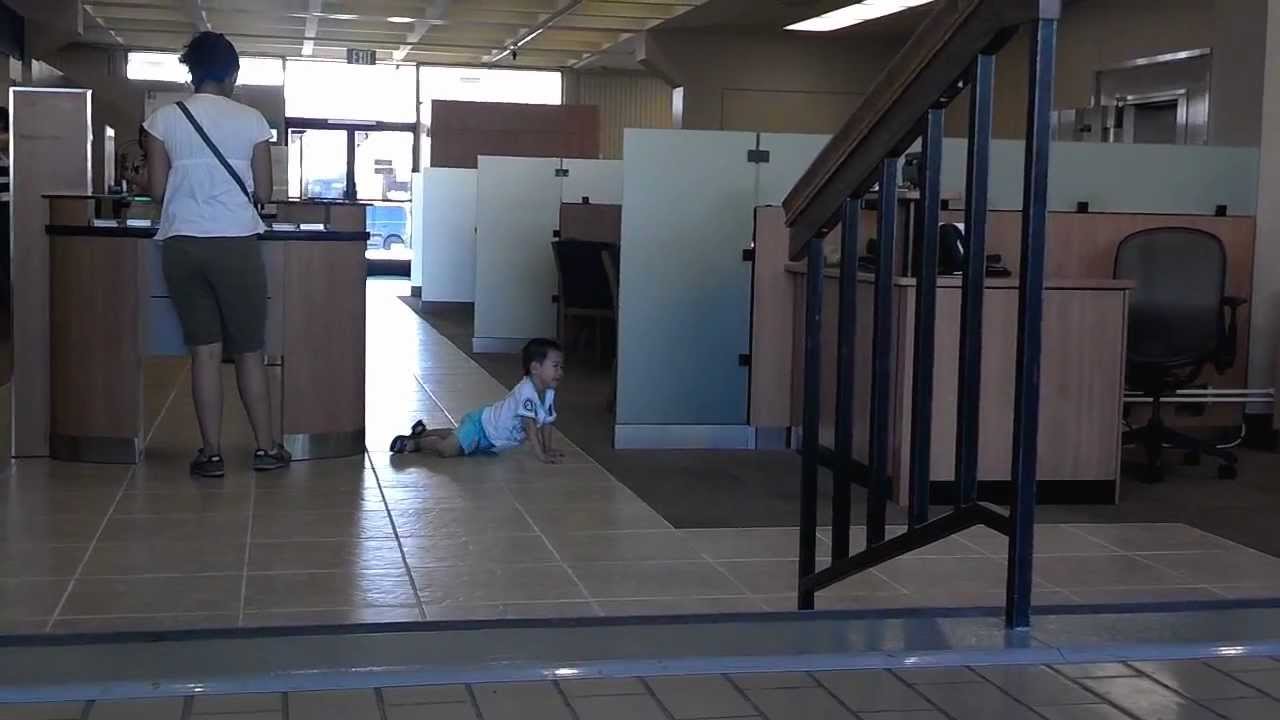 Kid Temper Tantrum inside a Bank