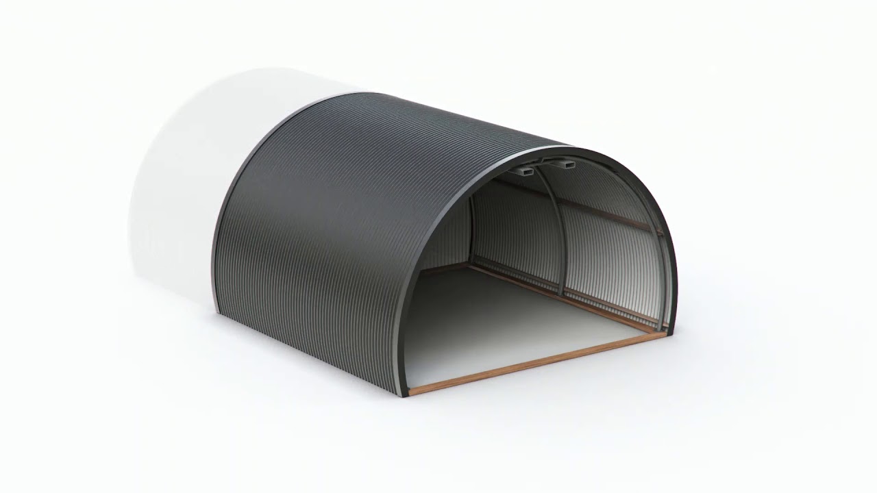 Animation video of a Nissenhut, Romney building, J. Snoei BV
