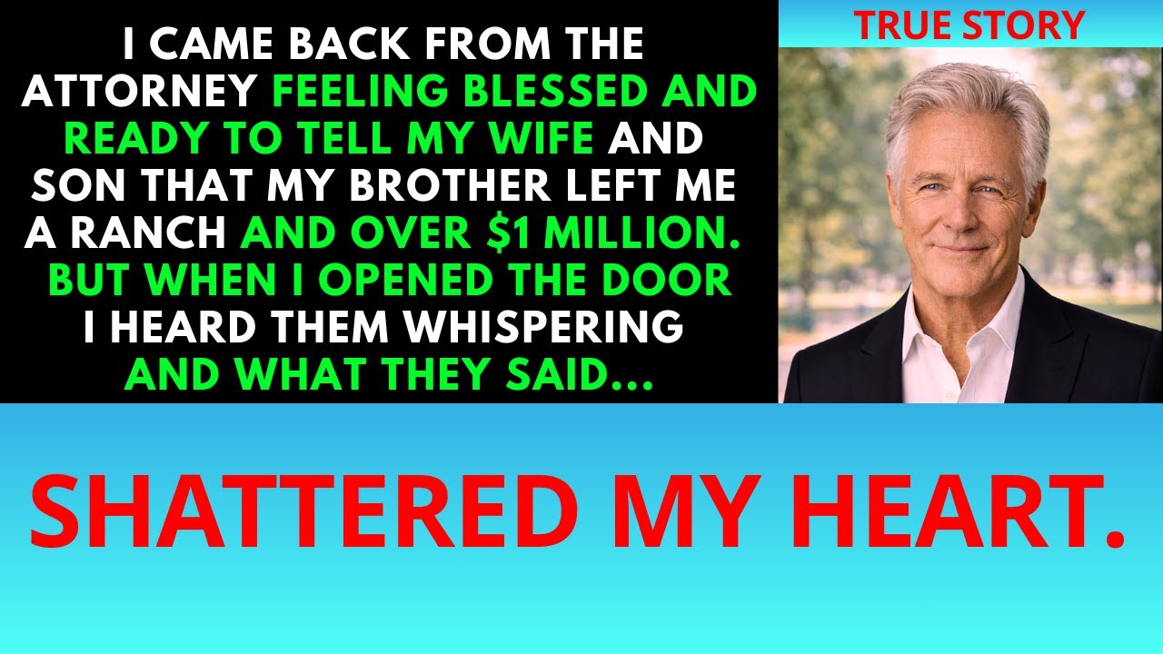 I came back from the attorney feeling blessed, but then I heard my wife's plan with our son...