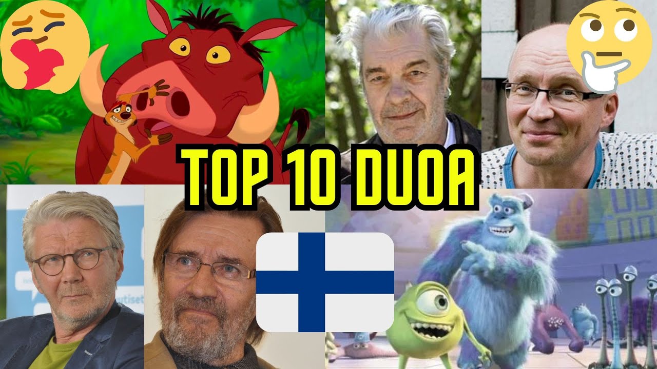 Top 10 ääninäyttelijää (tiimityöt)