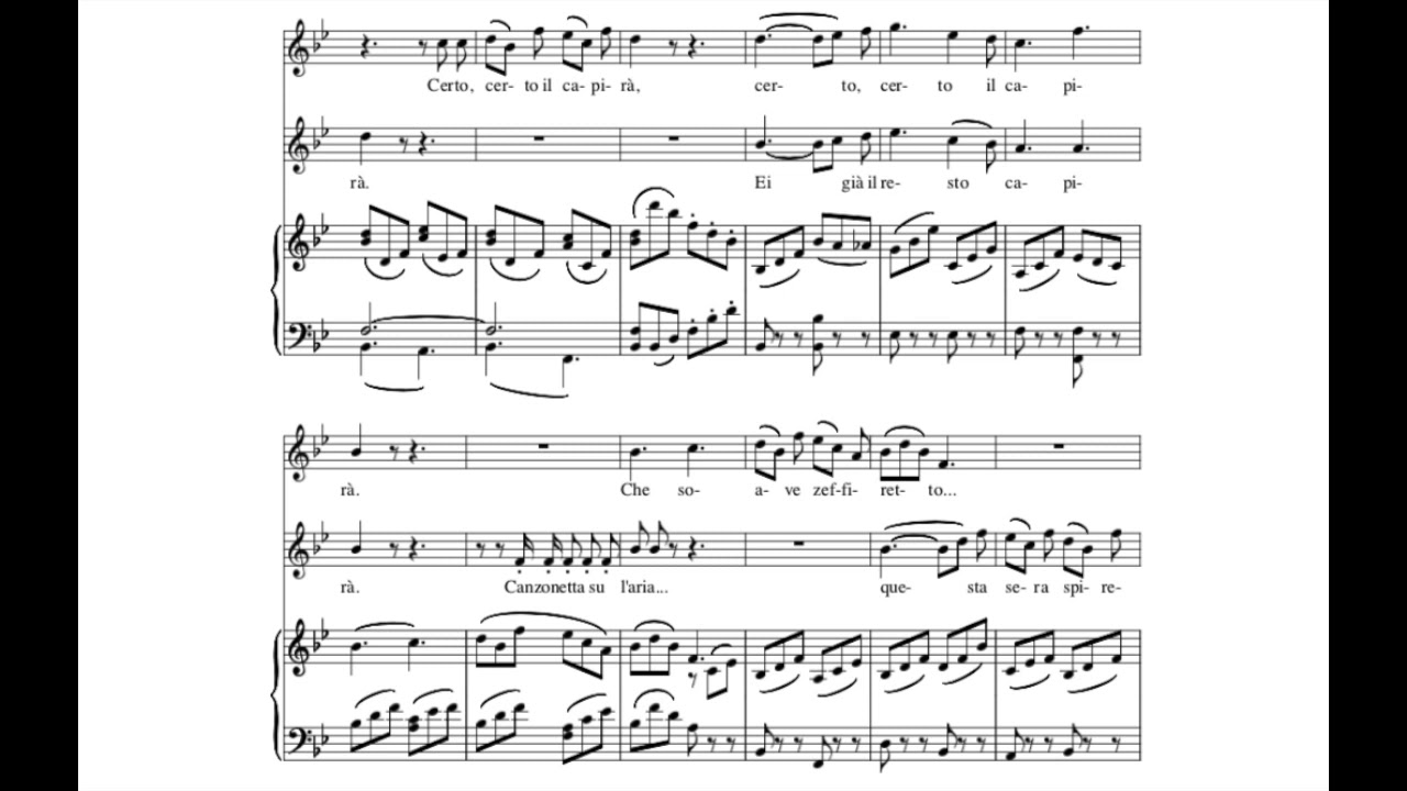 Mozart - Sull'aria... che soave zeffiretto (piano accompaniment)
