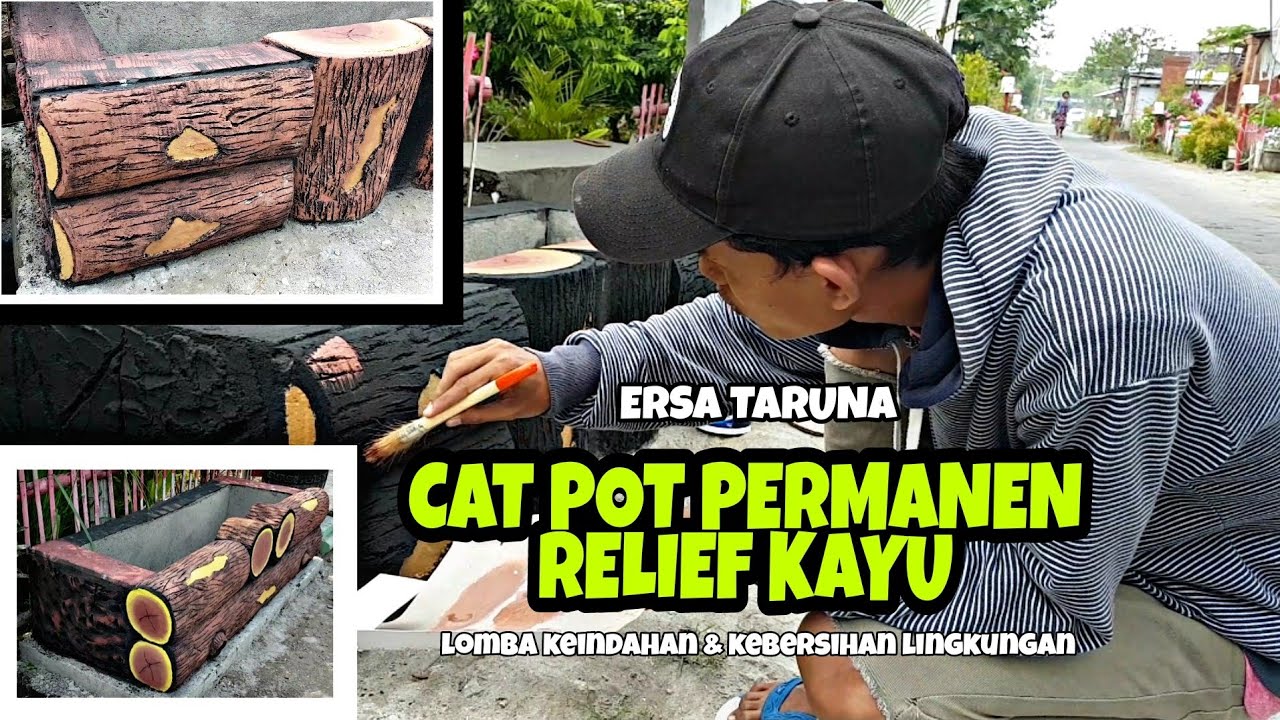 Tutorial cat relief kayu || kegiatan lingkungan.