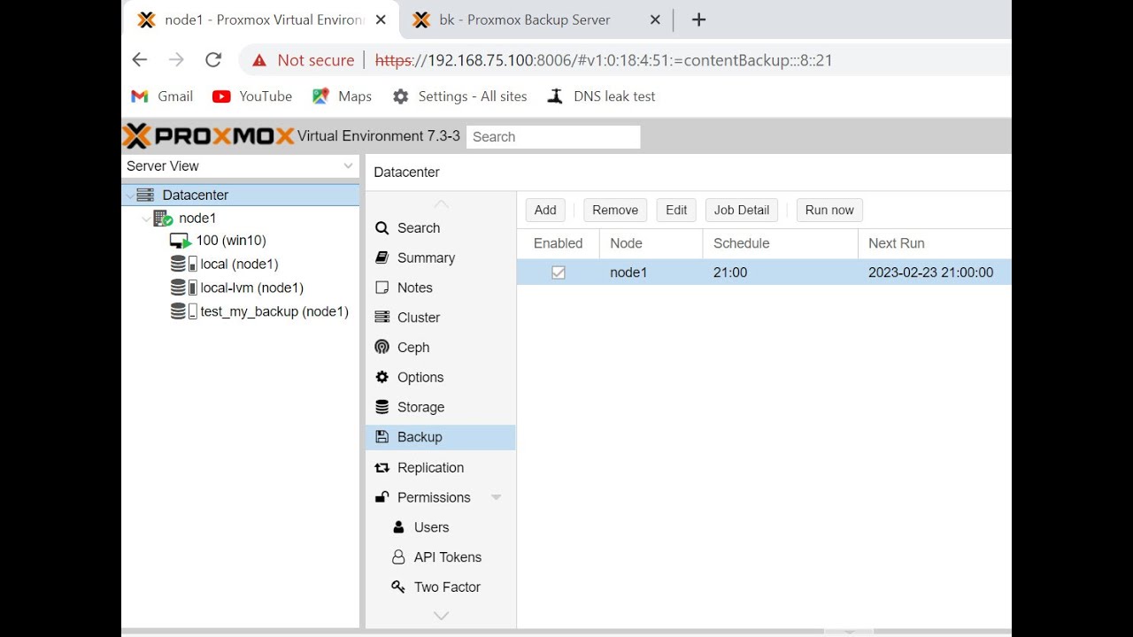 How to backup and restore VM on Proxmox to Proxmox Backup server