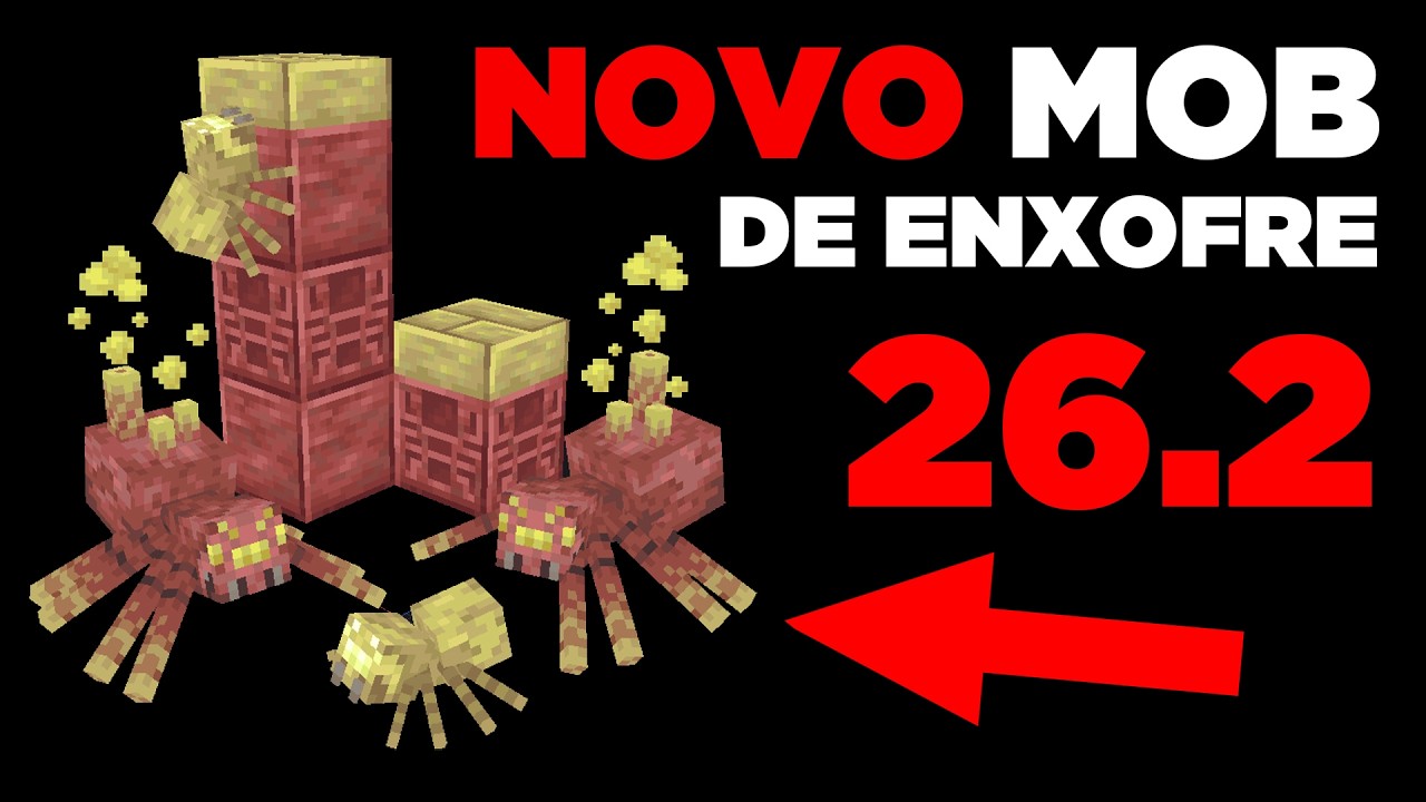 MINECRAFT 26.2 - NOVA ARANHA DE ENXOFRE VAI CHEGAR NA ATUALIZA&Ccedil;&Atilde;O?