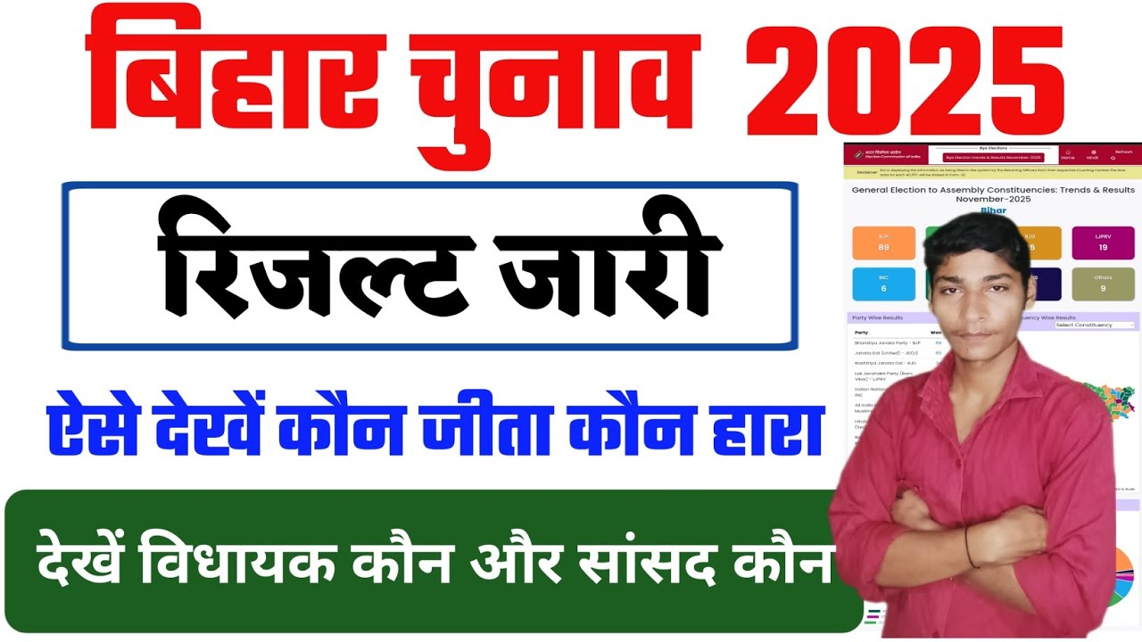 Bihar Election Result 2025 | ऐसे देखें कौन जीता कौन हारा  | विधायक और सांसद कौन जीता ऐसे देखें 
