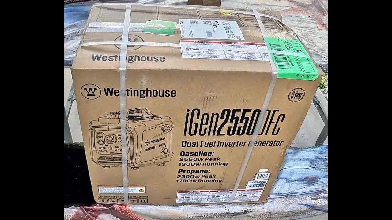 Генератор Westinghouse iGen2550DFc (двухтопливный), распаковка и установка.