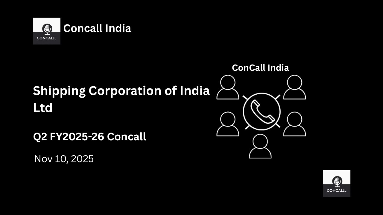 Shipping Corporation of India Ltd Q2 FY2025-26 Concall