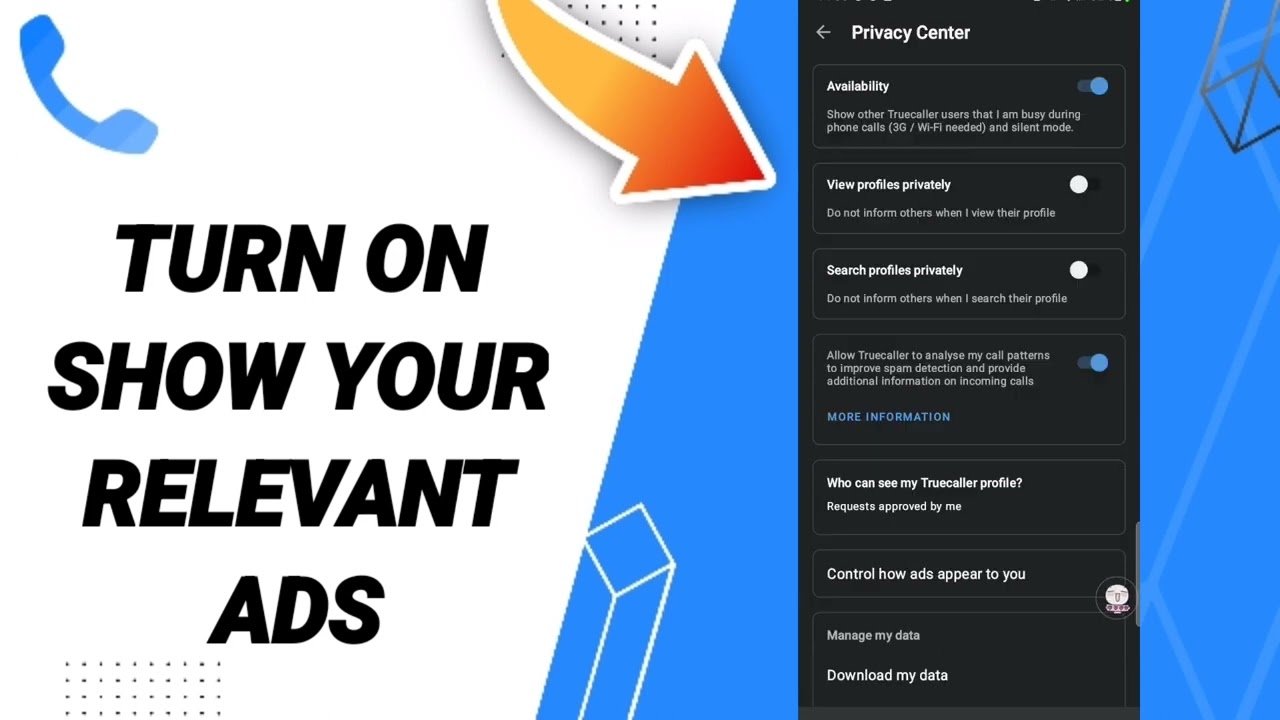 How To Turn On Show Your Relevant Ads On TrueCaller App