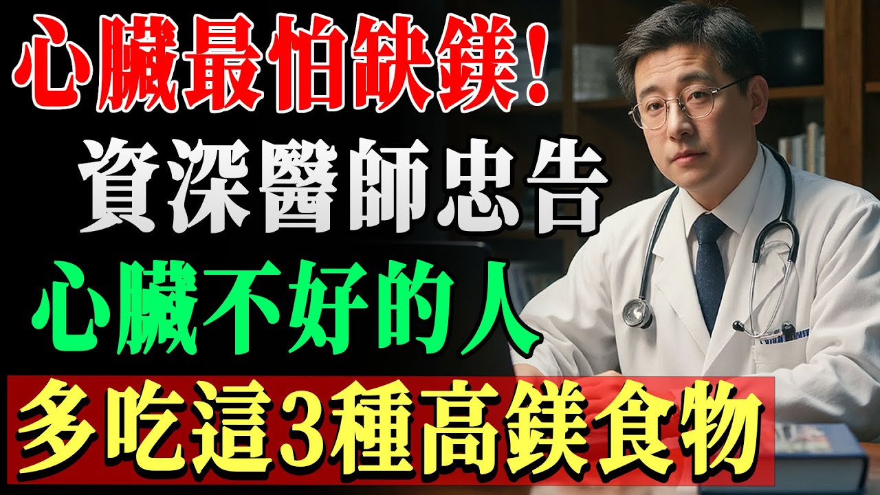 醫師忠告：心臟不好的人必吃這3種高鎂食物，遠離缺鎂引發心律不整！