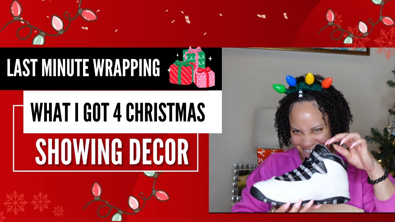 Didn't wrap presents until Christmas Day!! My gift haul n showing my holiday decor! 🎁🎄