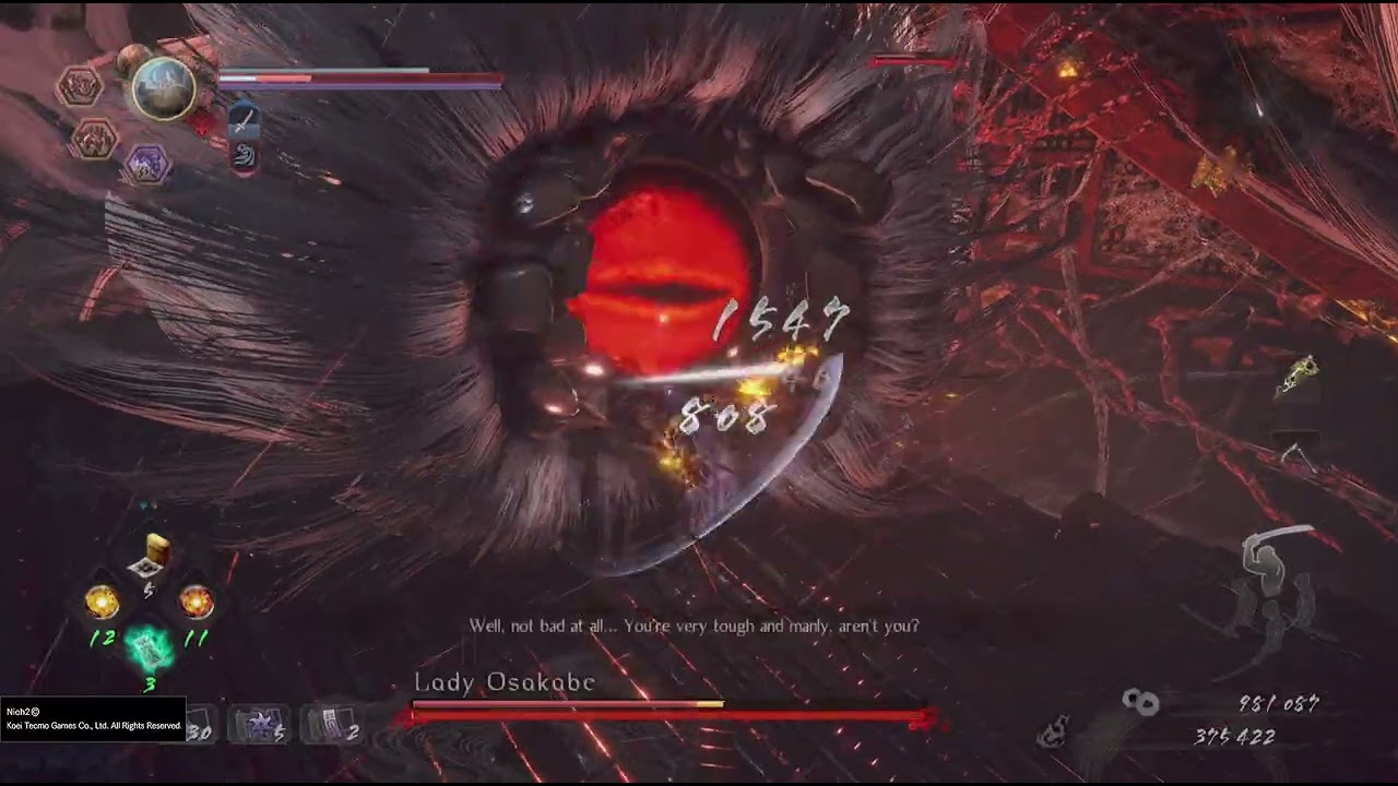Nioh 2 Vs Lady Osakabe Boss fight