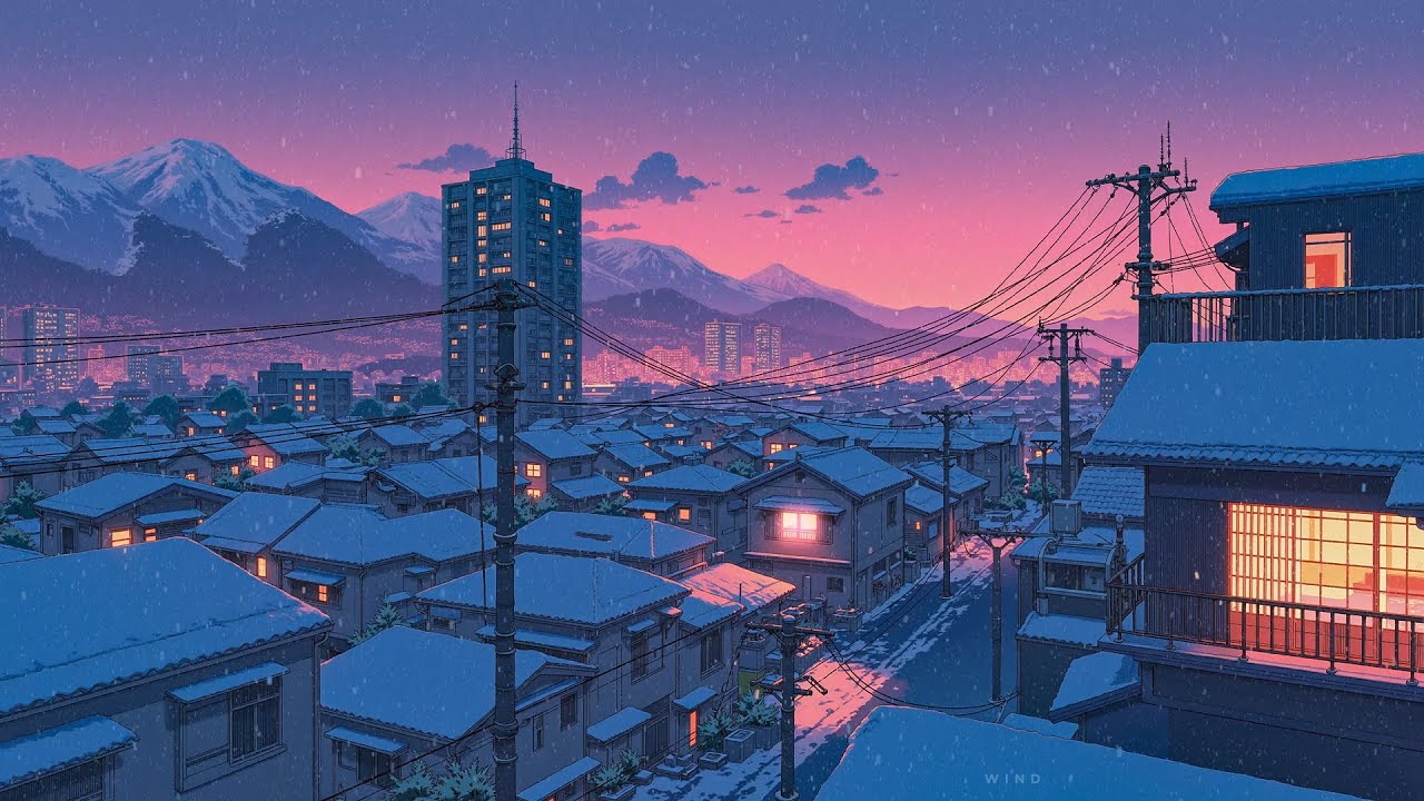 Snowy Evening in a Quiet Mountain Town ❄️ Soft Lofi Beats for Study, Calm Focus & Winter Relaxation.
