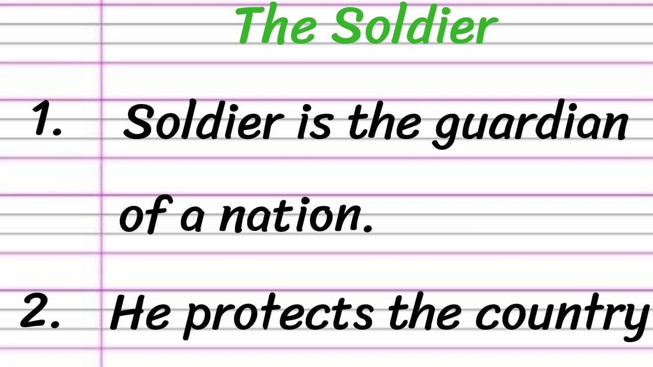 Soldier Essay in English 10 Lines || Short Essay on Soldier