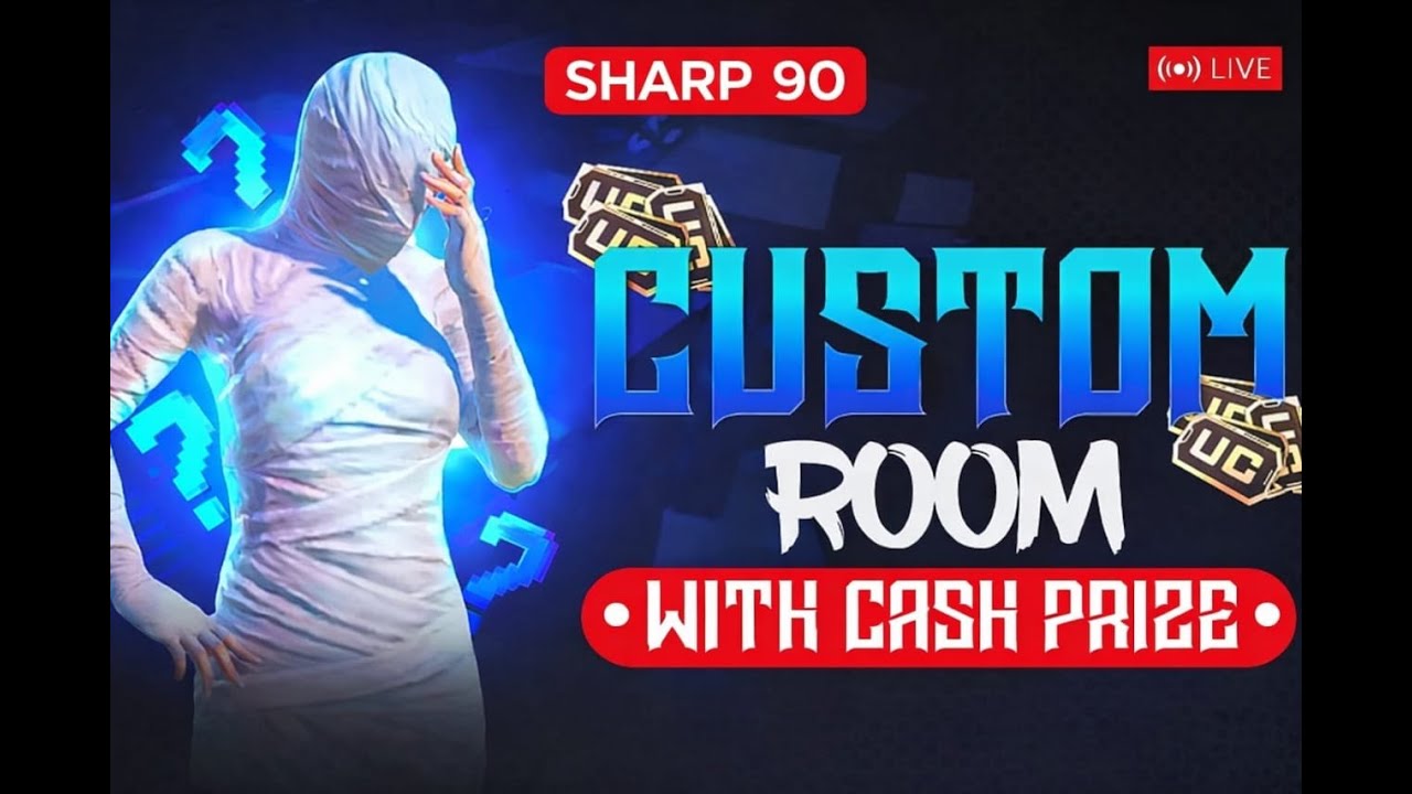 sharp 90 live | custom room | royal pas and cash giveaway | #sharp90gaming #pubgcustomroom