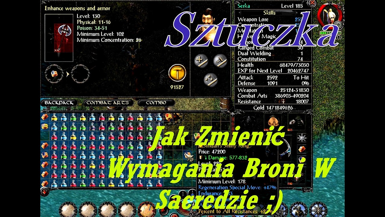 Sacred Gold - Zmiana Wymagań Dla Broni.