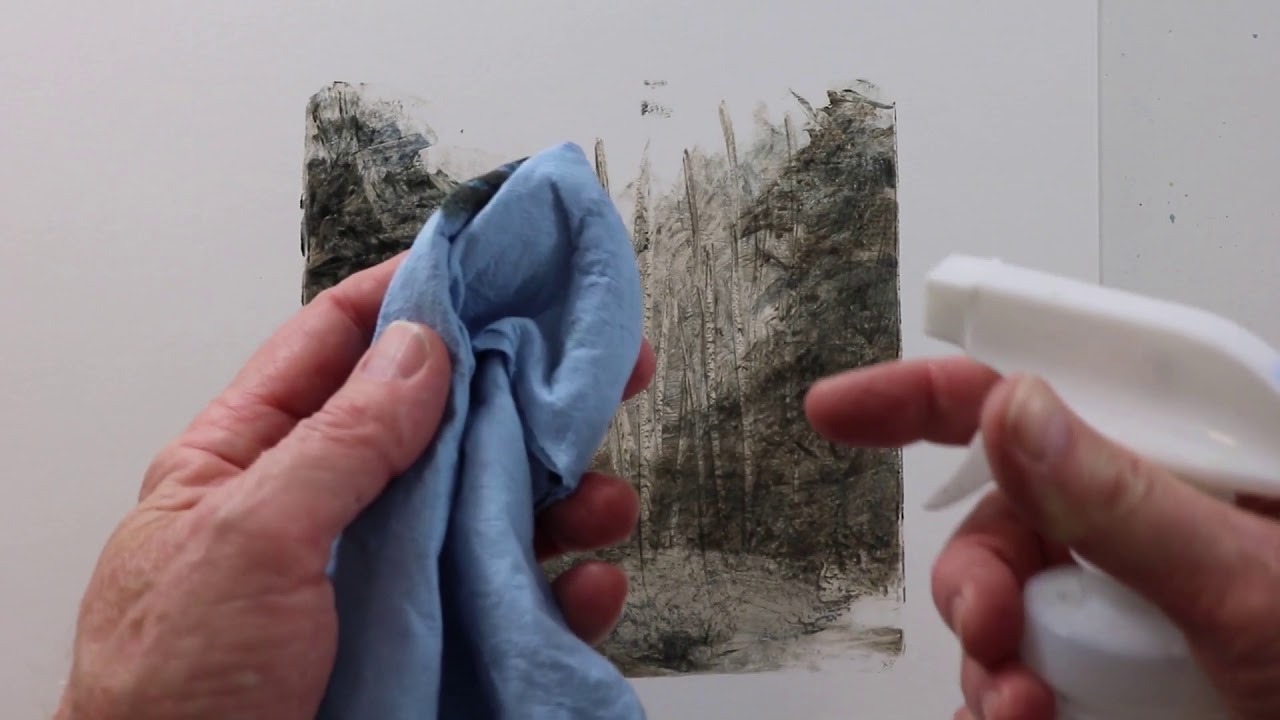 Acrylic Monoprint: Blocking in Shapes