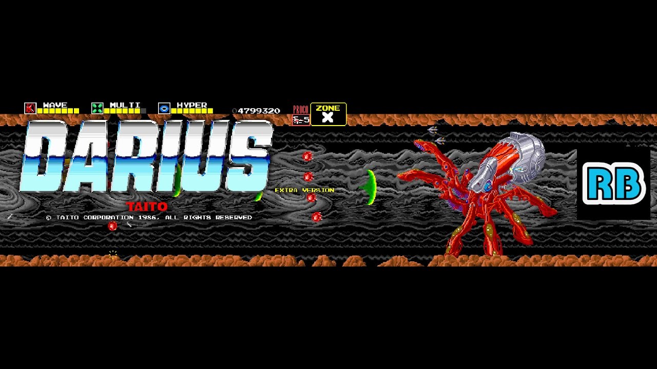 1987 [60fps] Darius Extra Ver. A-C-E-I-M-R-X 10188820pts Nomiss ALL