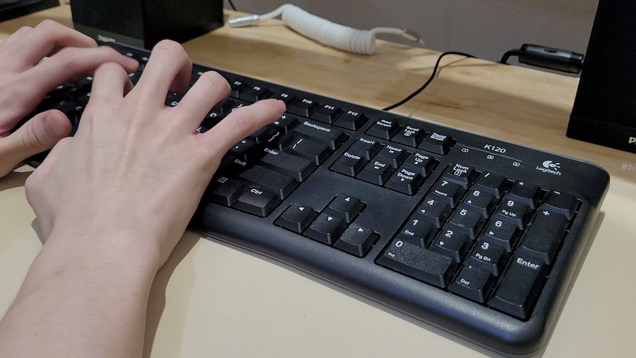 Logitech K120 Keyboard Sound Test