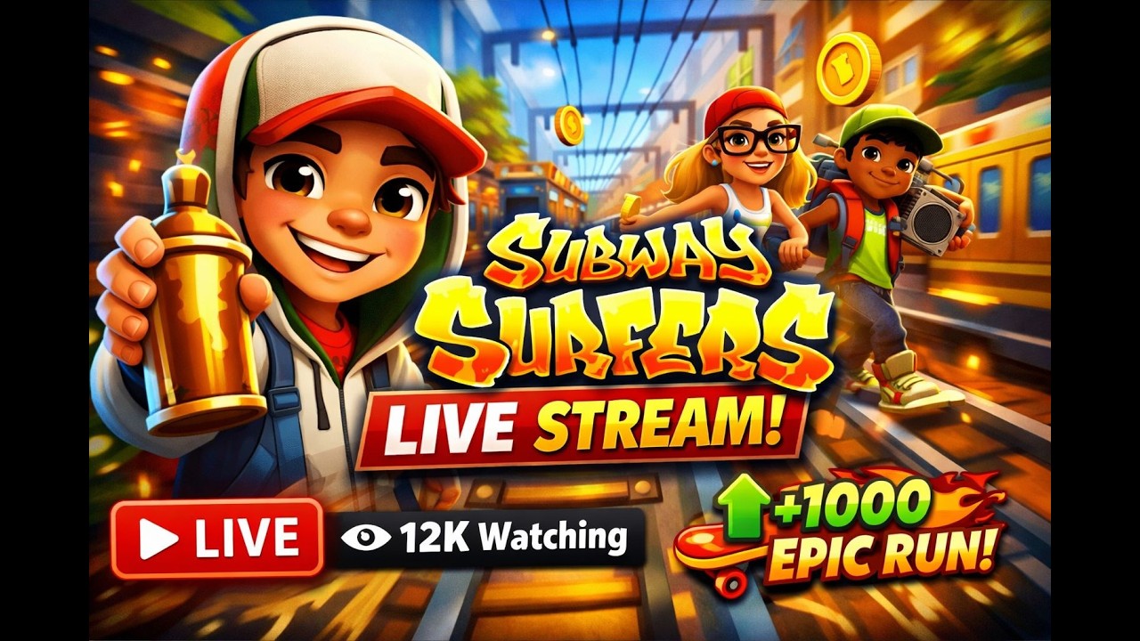 SUBWAY SURFERS LIVE NEW UPDATE STREM #subwaysurfers #live #subwaysurferslive #subwaysurfs #viral