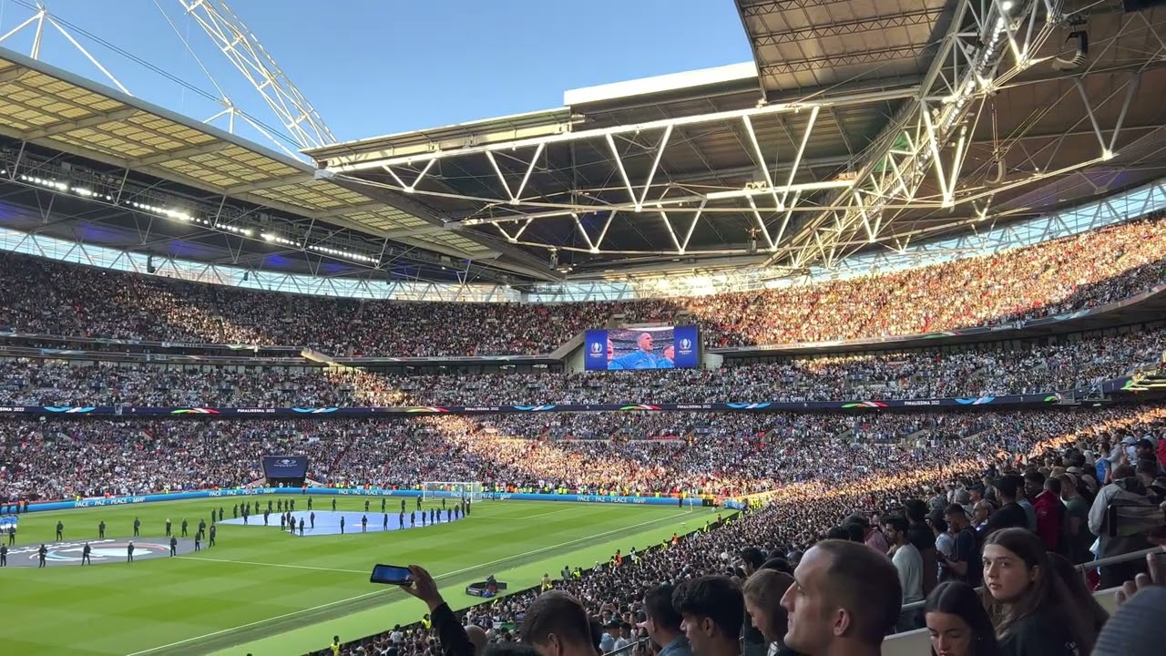Italy national anthem vs. Argentina @ Wembley in the 2022 Finalissima
