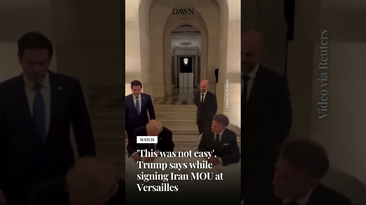 'This was not easy', Trump says while signing Iran MOU at Versailles