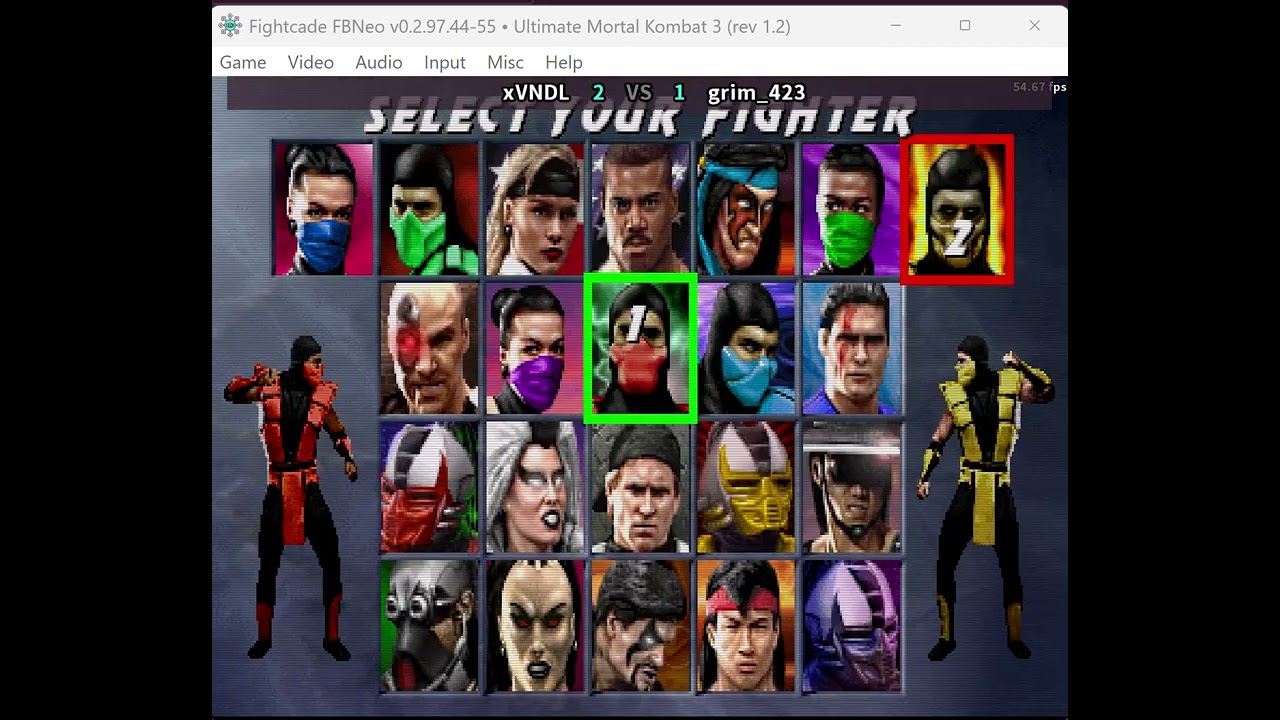 Grim_423 (USA) Vs xVNDL (United Kingdom) UMK3 Ft 10 #fightcade #retro #retrogaming #gaming