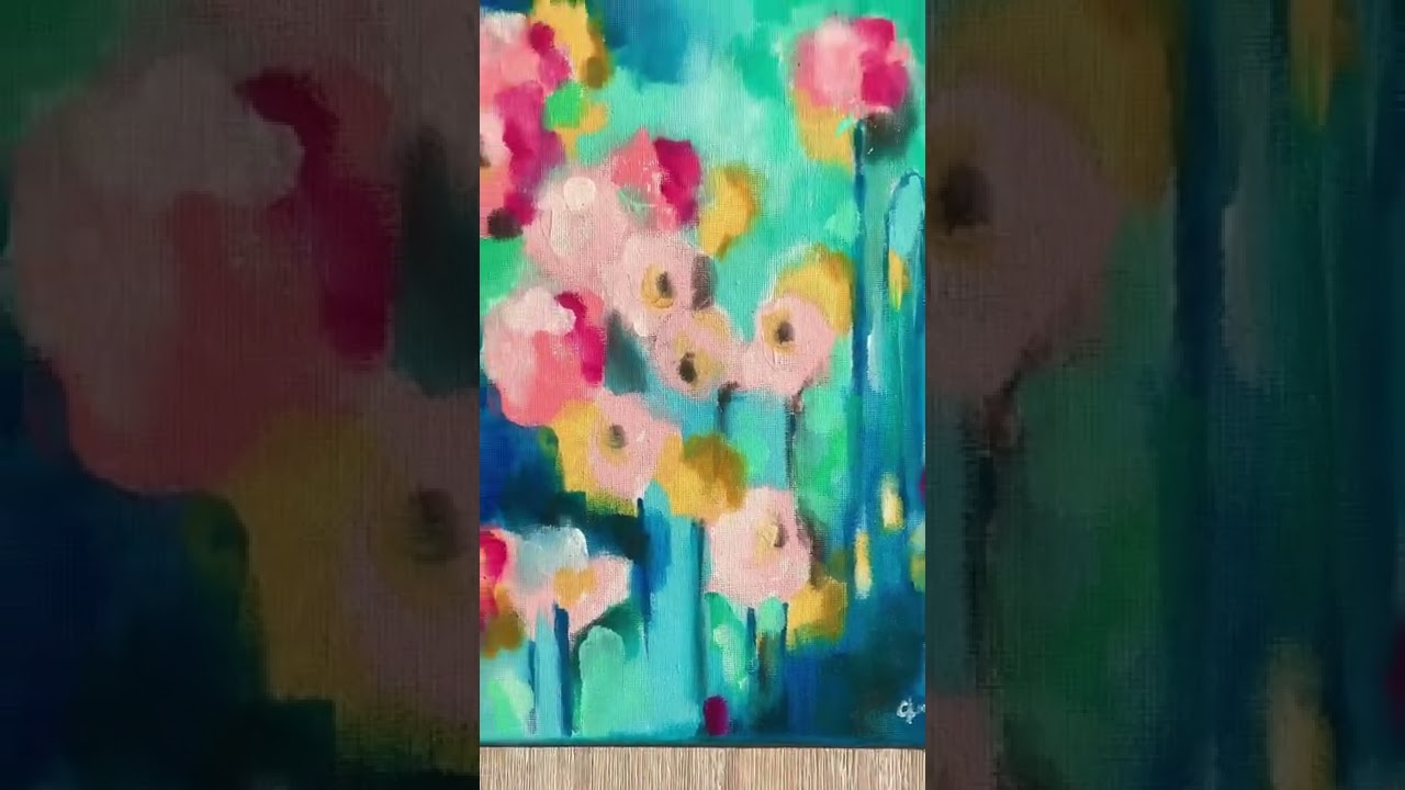 &ldquo;Bloom&rdquo; 24cm x 33cm Acrylic on stretched canvas. Available from @christinaloweart (Instagram)