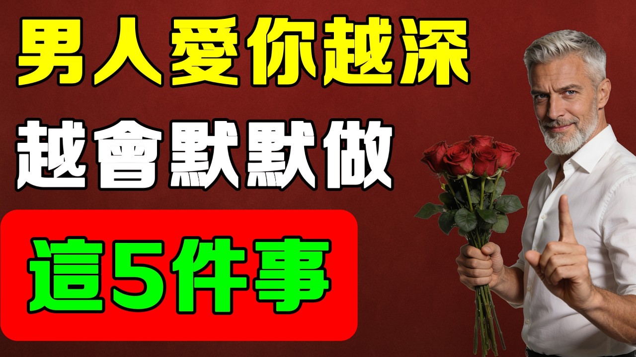 男人的愛越深，反而越沉默，這5個細節最容易看出來！#女人氣質#女人魅力#高情商女人#自信女人#高價值女人#女人吸引力#氣質提升#女性成長