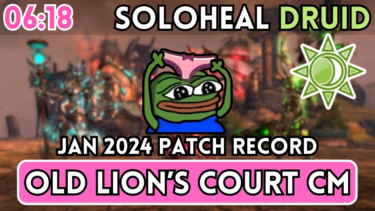 [Area] Old Lion's Court CM | Soloheal Druid PoV | 6:18 | OLC Challenge Mode | Guild Wars 2