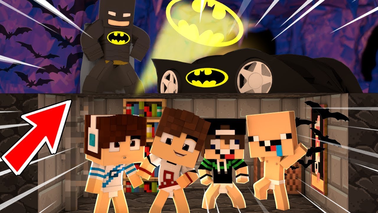 OS BEB&Ecirc;S FIZERAM UMA CASA CAMUFLADA NA BAT CAVERNA!!! - MINECRAFT