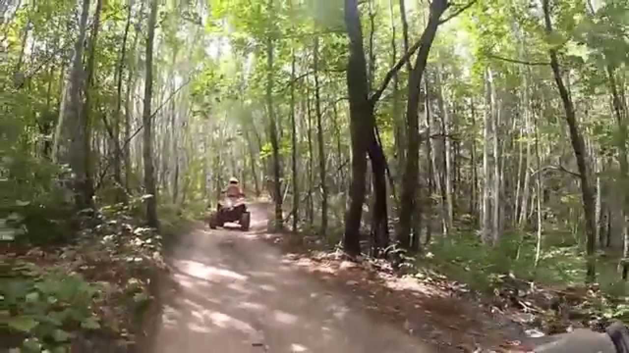 Trail Riding Paul Bunyan state forest in Akeley Mn