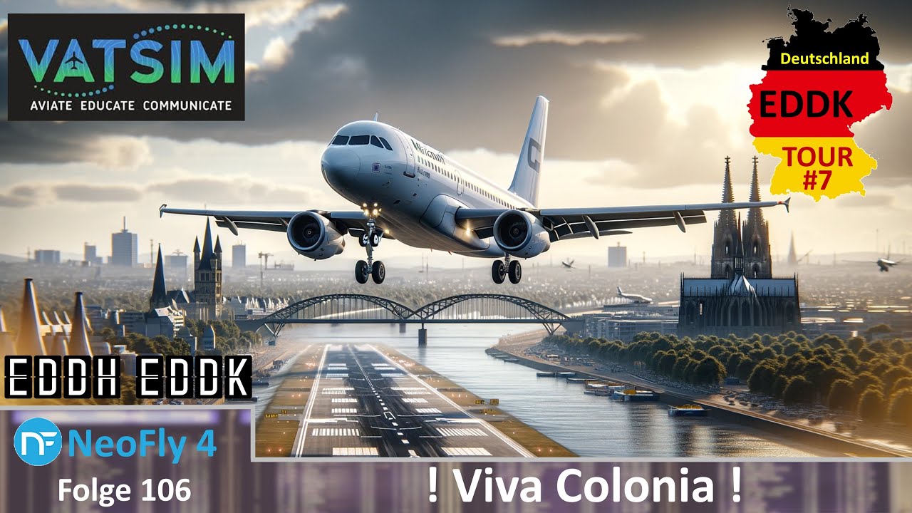 Viva Colonia + Vatsim im A318 mit FSRealistic und GSX Pro | NeoFly 4; Flug #106 EDDH EDDK