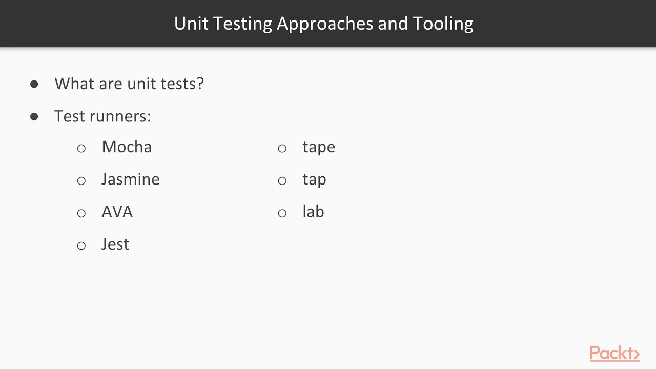 Node.js in 7 Days:  Unit Testing Approaches and Tooling | packtpub.com