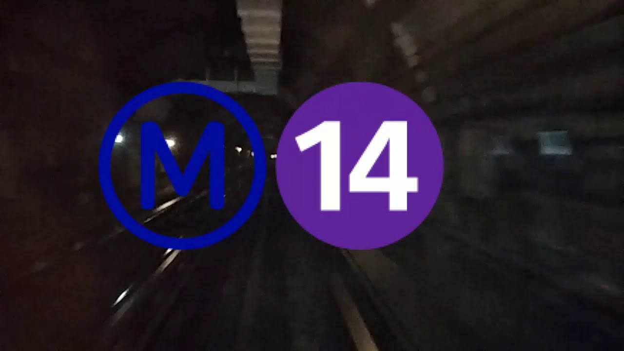 Time lapse sur la ligne 14 de olympiades à mairie de Saint Ouen