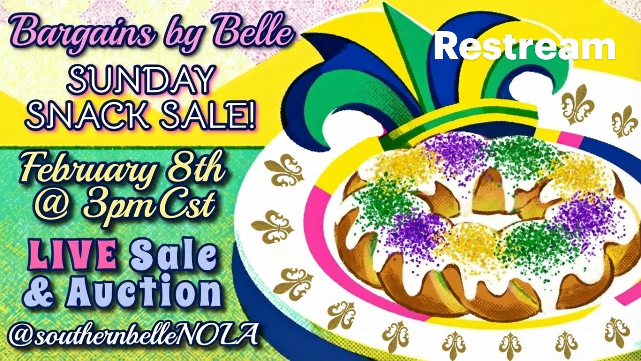 SUNDAY SNACK SALE #Sale #Auction - BARGAINS BY BELLE - Come shop, chat & bid